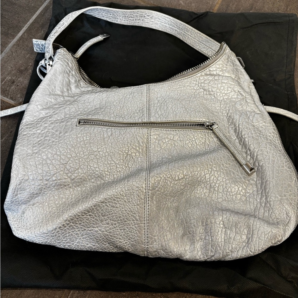 Vince Camuto Silver Leather Shoulder Bag - Women